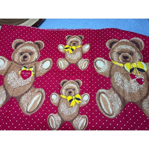 Vintage 1/2 yard x 44" Hallmark Teddy Bear Fabric - Picture 9 of 16